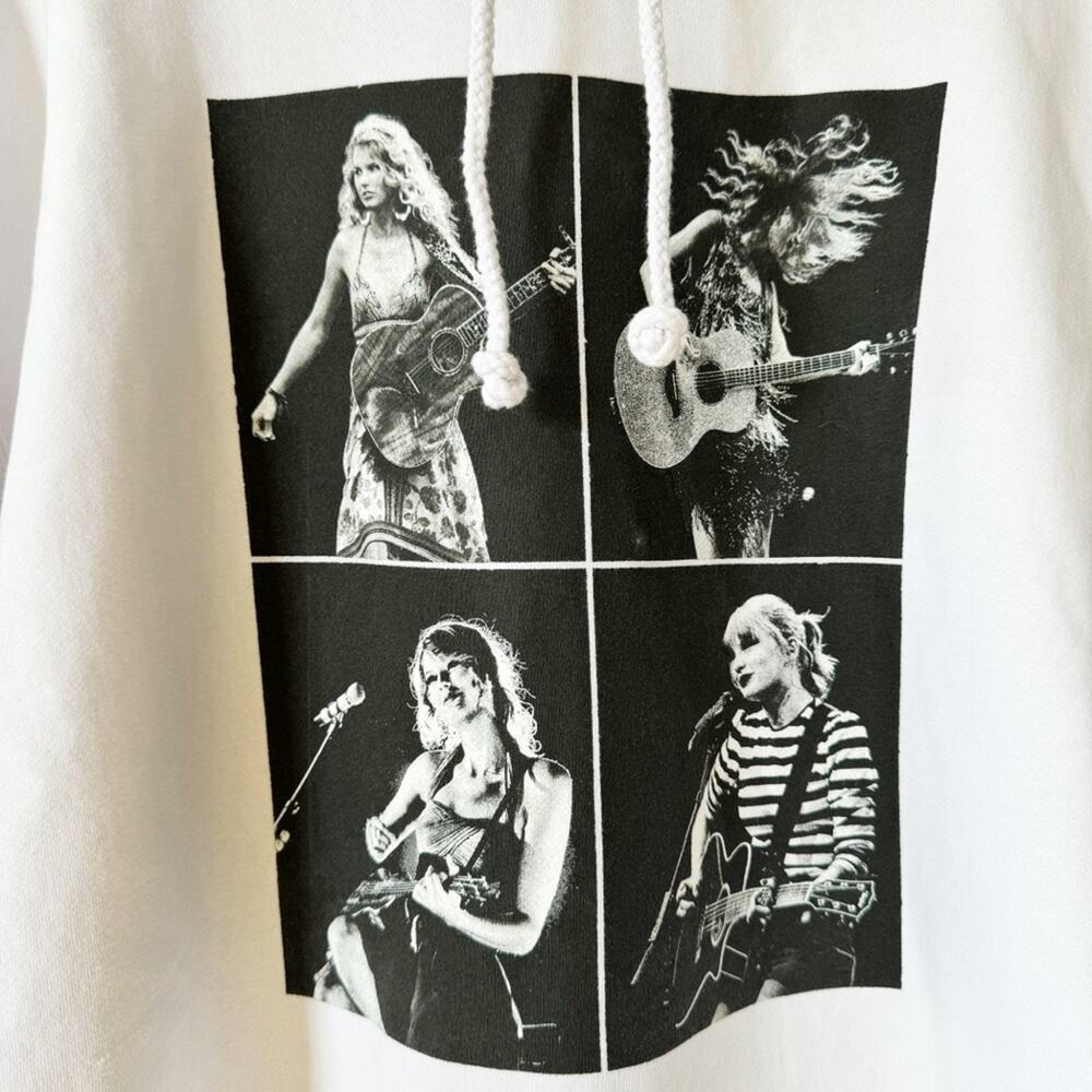Taylor Swift The Eras Tour Official White and Black Collage Hoodie Sweatshirt XL - Picture 3 of 7